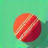 Skill improvement icon with an upward graph and cricket ball